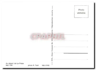 Trem a vapor saindo de Le Prese — foto R. Todt — 180.8 RhB — Verso
