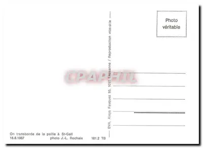 Przelożenie siana w Saint-Gall — BVA 181.2 TB — fotografia J.-L. Rochaix — Rewers