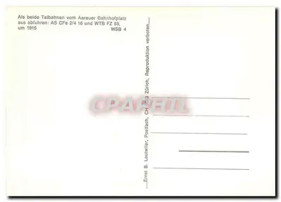 Aareau-Schortland — Tramwaj — Wydawca: Ernst B. Leutwiler, Zurych — Rewers