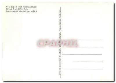 Tramwaj w Suhr — Zurych — wydawca Ernst B. Leutwiler, CH 8053 Zurych — Rewers