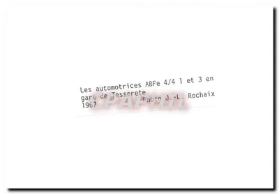 Tessereute — Stacja — Automotory ABFe 4/4 1 i 3 — Foto J.-L. Rochaix — Rewers