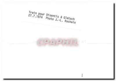 Pociąg w Glentsch — Disentis — Foto J.-L. Rochaix — Rewers