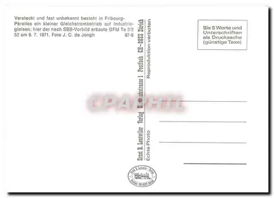 Pérolles — pequeño sistema eléctrico industrial — Ernst B. Leutwiler Verlag — Reverso