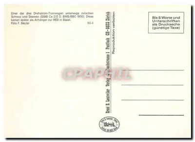Schwyz — Bahnhoferstrasse i Mythen — Ernst B. Leutwiler Verlag — Rewers