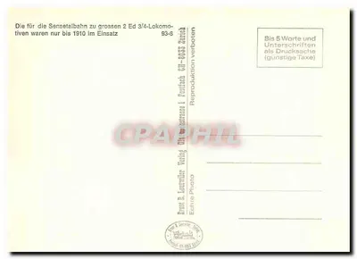Laupen - Stazione e Hotel Bären — Buchdruckerei E. Bollmann, Laupen — Verso