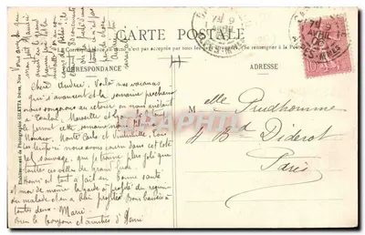 CANNES - Stary Zamek św. Honorata, Wyspy Lérins — Wydanie Giletta, fot. Nice, n° 422 — Rewers