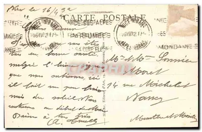 Grasse — Widok na kanał i katedrę — Wydawca Méhier, nr 14 — Rewers