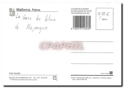 Palma de Mallorca — Estação — Escudo de Oro Balearès — Verso