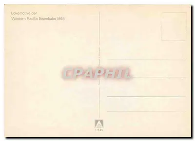 Lokomotiva da Western Pacific Eisenbahn 1864 — n°1/145 — Verso
