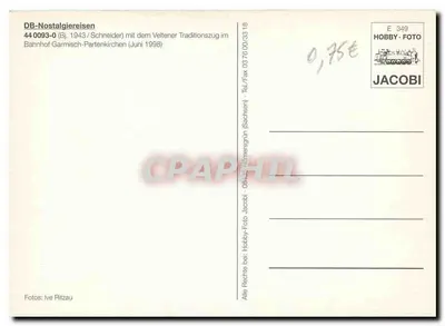 Garmisch-Partenkirchen — Train à vapeur 44 0093-3 — JACOBI — Rewers