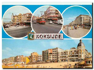 Koksijde — vista panorâmica e cenas de vida — editor Balence, número de série não visível
