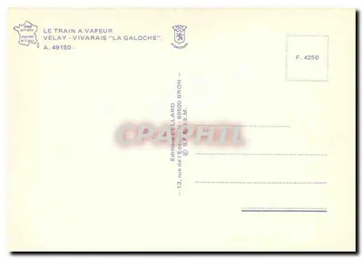 Steam Train 'La Galoche' — Velay-Vivaraïs — Cellard Bron Editions — Back