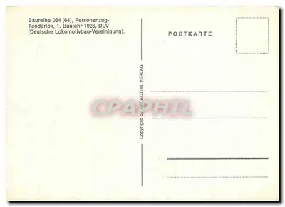 Lokomotiva 064 235-5 — série 064, primeira ano de construção 1926 — editor DLV — Verso
