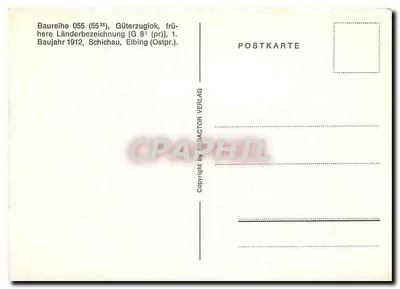 Locomotiva 055 — série 055, locomotiva a vapor de mercadorias — Redactor Verlag — Verso
