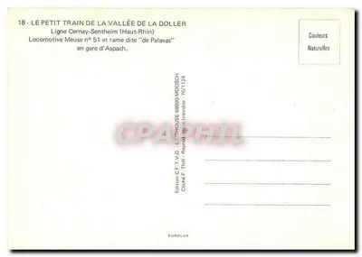 O pequeno trem da Vale da Doller — Linha Cernay-Sentheim (Haut-Rhin) — Edição C.F.T.V.D. - CERPHOUSE — Verso