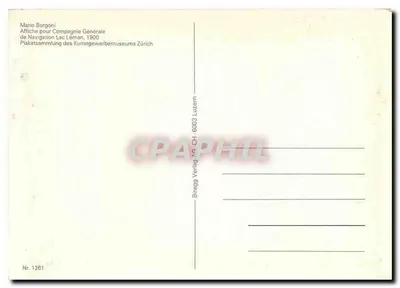 Lago Léman — navegação e cisnes — Stab Richter & Cie, Napolé — Verso