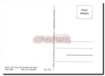 Stacja Caux Jaman, Rochers de Naye 2045 m — Marmillod Montreux, n°52 — Rewers