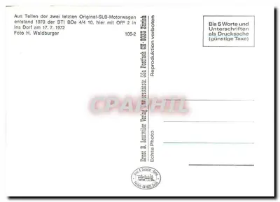 Ins Dorf — Tramwaj BTI BDe 4/4 10 — Ernst B. Leutwiler Verlag — Rewers