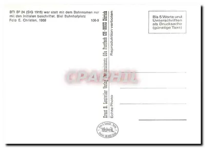 BTI B° 24 — SIG 1916 — Echte Photo — Leutwiler Verlag — Rewers