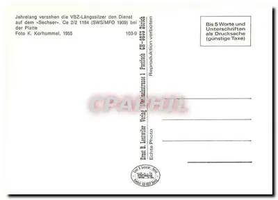 Tramwaj w Zurych — Ce 2/2 1184 — Wydawca B. Lautwiler, Zurych — Rewers
