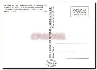 Trains Langenthal-Melchnau — LMB CFe 4/4 6 + C 19 + Rollschemel — Ernst & Lenzwiler Verlag — Back