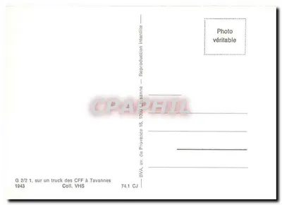 G 2/2 1 — locomotiva su truck delle CFF a Tavannes — BVA, av. de Provence 16, 100% verificata — Verso