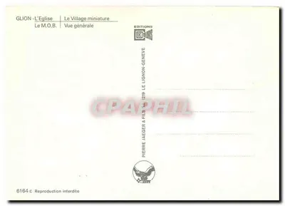 Glion — Vista geral — Edições Jaeger & Fils — Verso