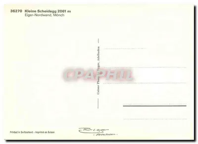 Kleine Scheidegg — Eiger-Nordwand 2061 m — Thor & Gyger, Adelboden — Verso