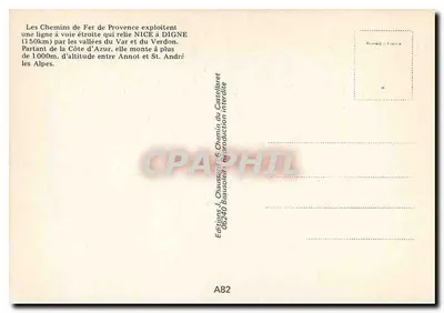 Widok mostu łuku w Méailles — Autorail SY — Koleje Prowansji — Rewers