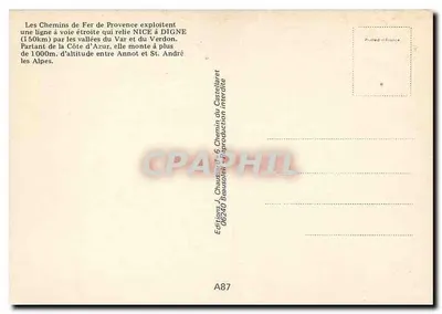 Le Fugeret en de beroemde bocht van de Spoorwegen — Spoorwegen van Provence — Achterkant