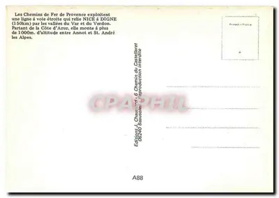 Le Fugeret — Koleje Wewnętrzne Prowansji — Wydawnictwo J. Chausseard — Rewers