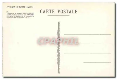 Angers — A Estação Saint-Laud — vista geral — editor Carnier & Imprimeurs — Verso