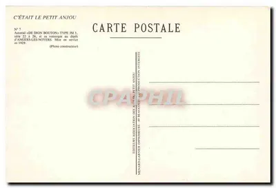 Autorail «De Dion Bouton» typu JM 3 — seria 22 do 26, przyczepa w depo Angers-Les-Noyers — wydawca Menard Garnier, n°7 — Rewers
