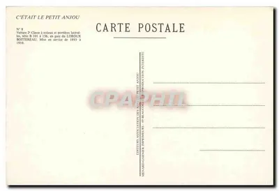 Le Loroux-Bottereau (Loire-Inf.) — A Estação — Carruagem de 2ª Classe com eixos e portas laterais, série B 101 a 156 — Verso