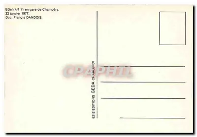 Tramway a Champéry — inverno — edizione GEDA — Verso