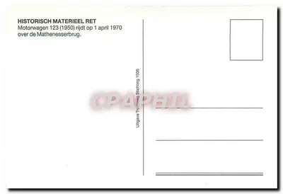 Tramway em Schiedam — Tramway histórico n°123 (1950) — Uitgave Tramweg Stichting 1505 — Verso