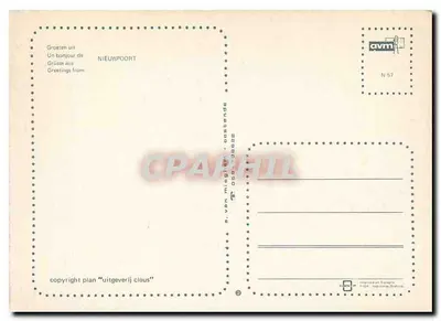 NIEUWPOORT — Carta postal com mapa da cidade e fotos — editor a.van miagel - oostende — Verso