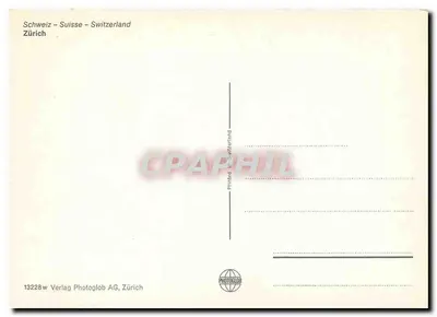 Zurych – widok zimowy z śniegiem – Verlag Photoglob AG, nr 13228w — Rewers