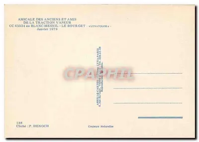 CC 65534 no Blanc-Mesnil - Le Bourget — Edição Lyna — Verso