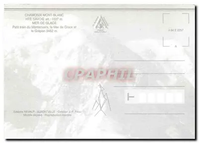 Chamonix Mont-Blanc — Pociąg Montenvers i Morze Lodowe — Wydawnictwo REVALP — Rewers