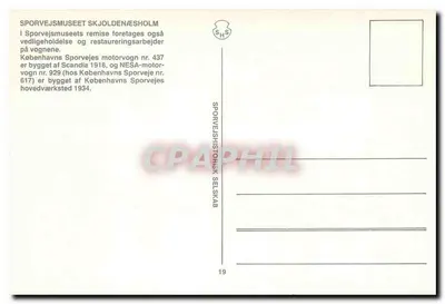 Tramways em oficina de restauração — Sporvejsmuseet Skjolden/Esjholm — n°19 — Verso