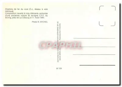Jura Spoorweg — drie-elementen navetcompositie bij La Cibourg — Edities van het Cabri, Quartier Verpierre — Achterkant