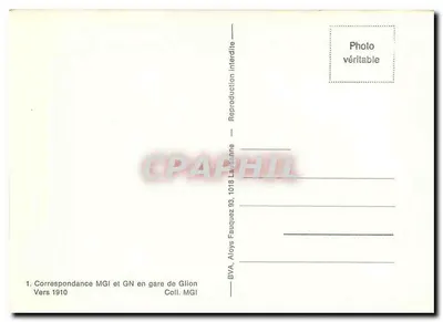 Correspondência MGI e GN na estação de Glion — BVA, Aloys Fauquez, 1018 Lausanne — Verso