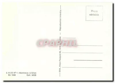 Montreux — locomotiva a vapore — editore BVA, n° 1 della serie H 2/3 — Verso