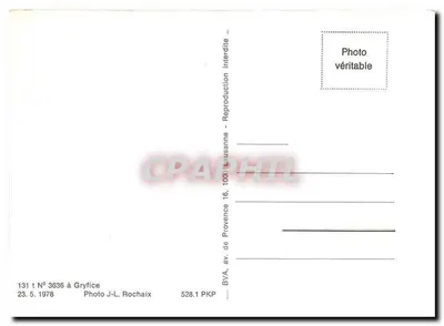 Lokomotywa parowa — Stacja Gryfice — Fot. J.-L. Rochaix — Rewers