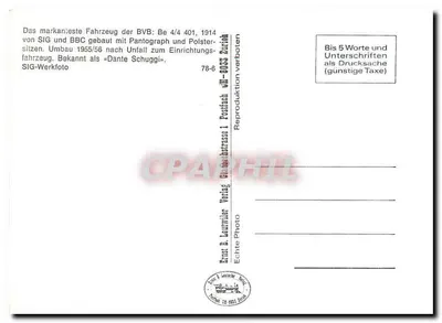 Tramwaj B.S.I.B. nr 401 — Zurych — SIG & BBC, 1914 — Rewers