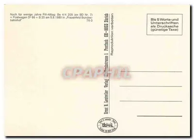 Frauenfeld - Wil — Trem — Ernst A. Lenzwiler Verlag — Verso