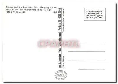 Teleferyk Brauweiler — tramwaj napędzany elektrycznie — wydawca Ernst B. Leuwiler, nr 63-2 — Rewers