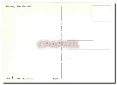 Autozug ob Andermatt — zimowy pociąg górski — DRUCKEREI WELLEIG FIESSCH, Nr. 5 — Rewers