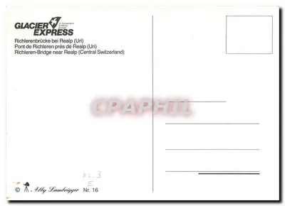 Glacier Express — Richlerenbrücke bei Realp (Uri) — Glacier Express, nr 16 — Rewers